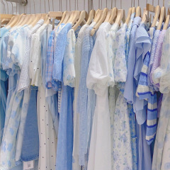露店生放送甘いドレス十三行婦人服卸売初恋スタイルハイエンドウエスト痩身シフォンロングスカート