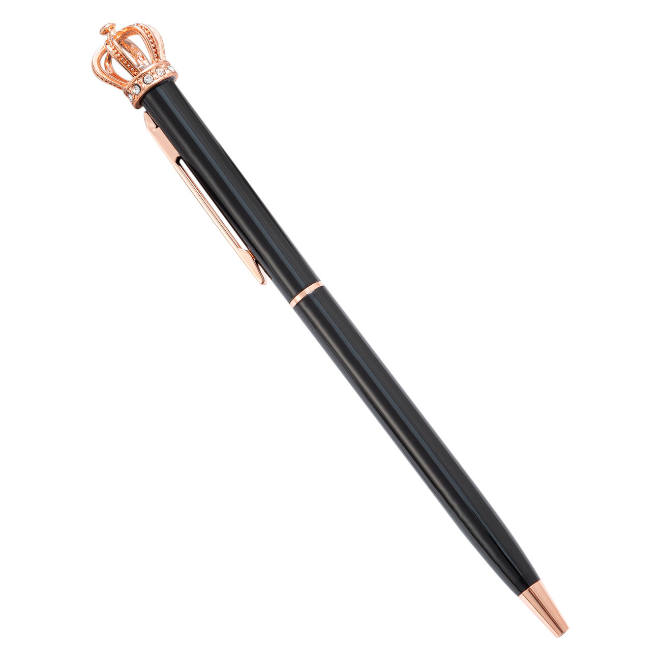 Lápiz de bola de metal de corona de dibujos animados de alto valor escolar lápiz de escritura de escritorio de oficina lápiz de firma lápiz de regalo al por mayor