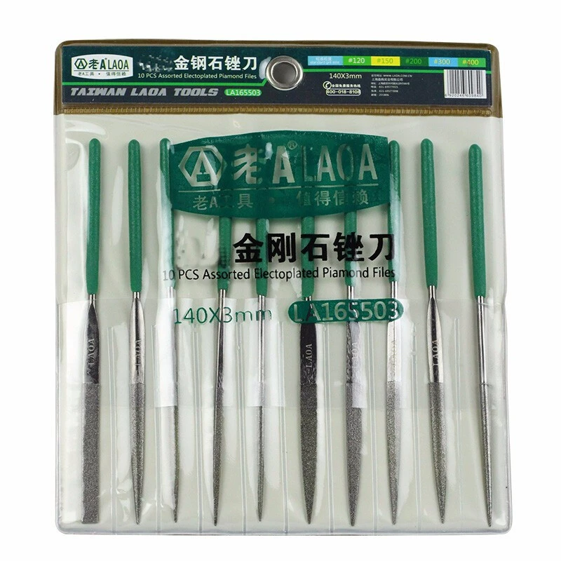 Old A Golden Steel Pennal Half Circle/Flat 钢/Triangle Kinsent Knife Sword Assorted 锉 3/4/5mm set