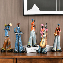创意美式乐队摆件乐器模型客厅玄关书房电视柜北欧艺术树脂工艺品