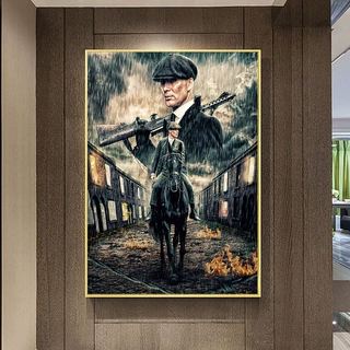 黑帮电影人物肖像帆布画壁画海报墙壁艺术卧室客厅现代装饰画