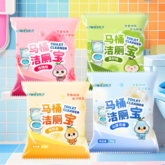 デュアル効果トイレクリーナー、トイレクリーナーバッグ、ブルーバブルトイレクリーナー、臭いを取り除き、水垢や汚れを除去し、香りを残します。