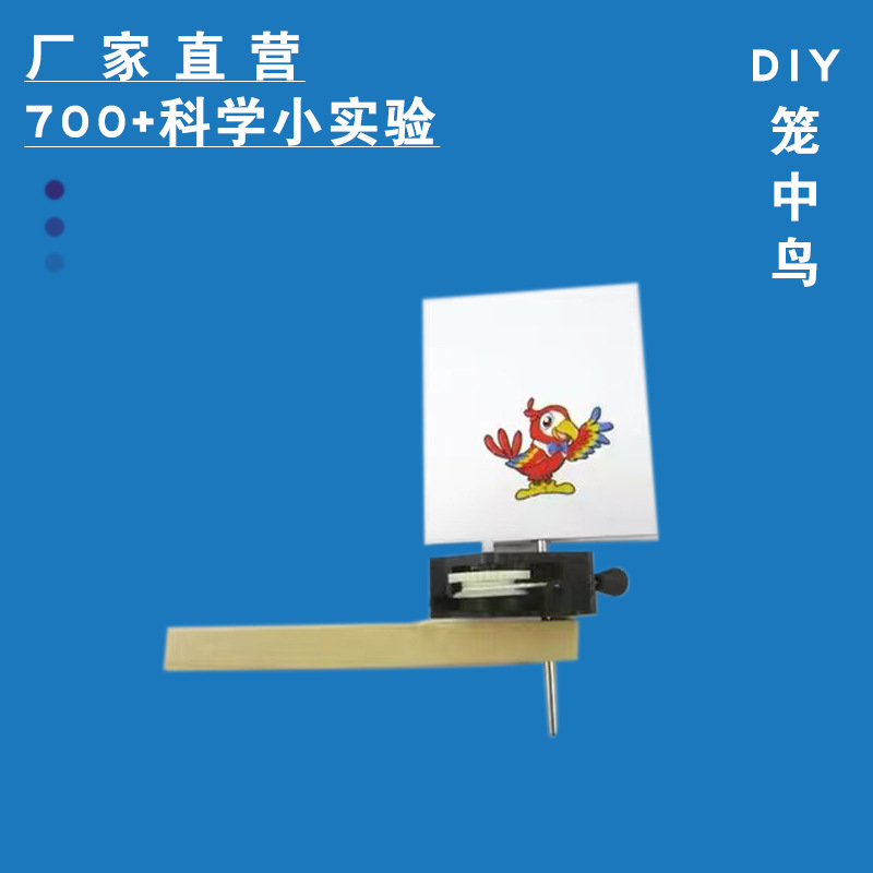 物理科学实验DIY科技小制作拉线笼中鸟儿童益智玩具STEAM科教玩具