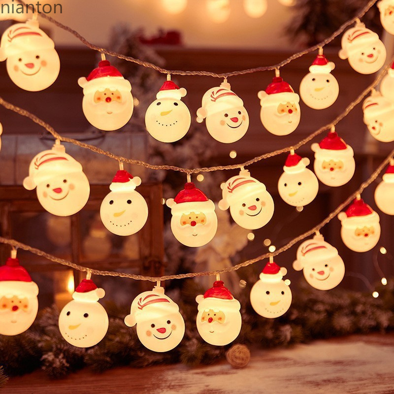Decoración de Navidad cadena de lámparas LED transfronterizas fabricantes de explosión de estilo recto de Navidad atmósfera de lámparas al aire libre fiesta de patio
