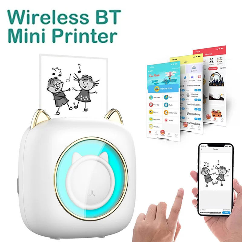 Small pocket printer, mobile phone, photo, new collection, C23, bluetooth