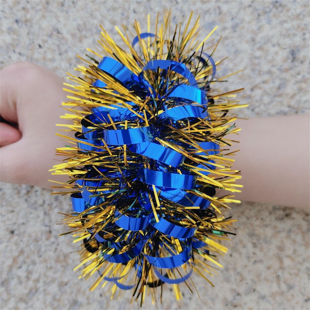 컬링 스타일 블루 골드 와이어 1개