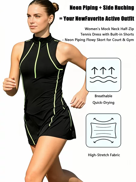 Cross-Border Exclusive Supply of Quick-Drying Tennis Dress for Women, 2026 New Model Women's Sports Suit, Stunning Badminton Outfit in Stock