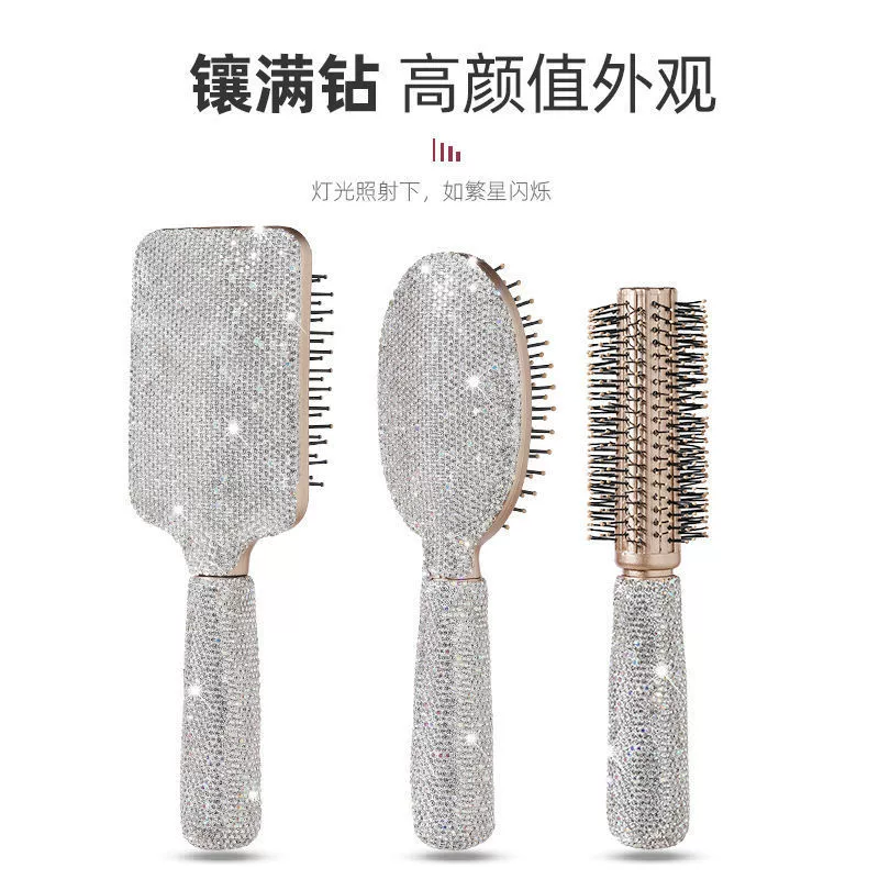 Новая расческа с воздушной подушечкой, инкрустированная бриллиантами, антистатическая массажная расческа с воздушной подушечкой, пушистая расческа для студенток, прямые продажи с фабрики, горячая распродажа за рубежом