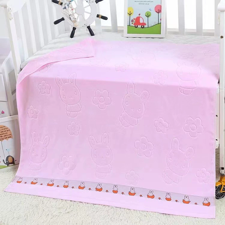 Cotton cartoon children's soft bath towel for kindergarten, wholesale