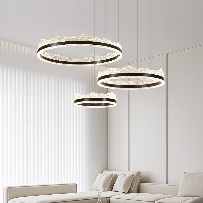 Acrílico simple sala de acrílico acrílico lámparas de casa villa lámparas de estilo completo lámpara de sala de estar principal comedor lámpara candelabro nuevo estilo