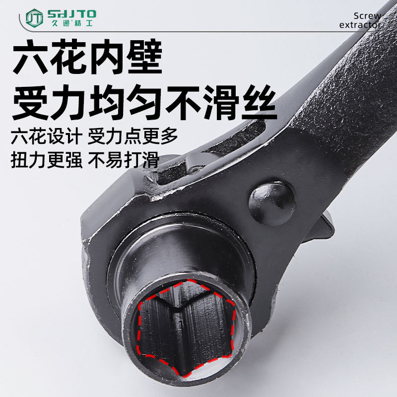 19 - 21mm llave de trinquete de cola de punta bidireccional tornillo de expansión fijación de correa de desmontaje rápido