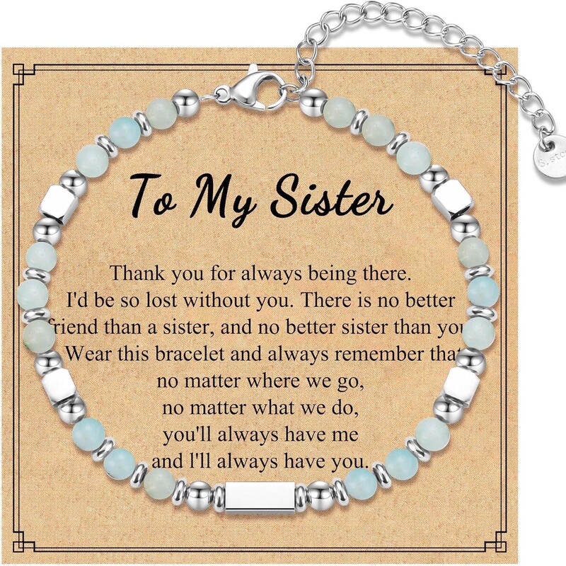 Ikiaty Small Beaded Bracelet Gift for Friends, Sisters, Daughters, Grandfathers, Nieces, Christmas Gifts