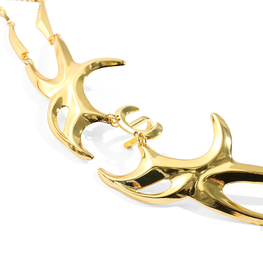 Black Head New Mechanical Blood Blade Ability Design Special-shaped Fluid Lip Ring Face Earrings Set