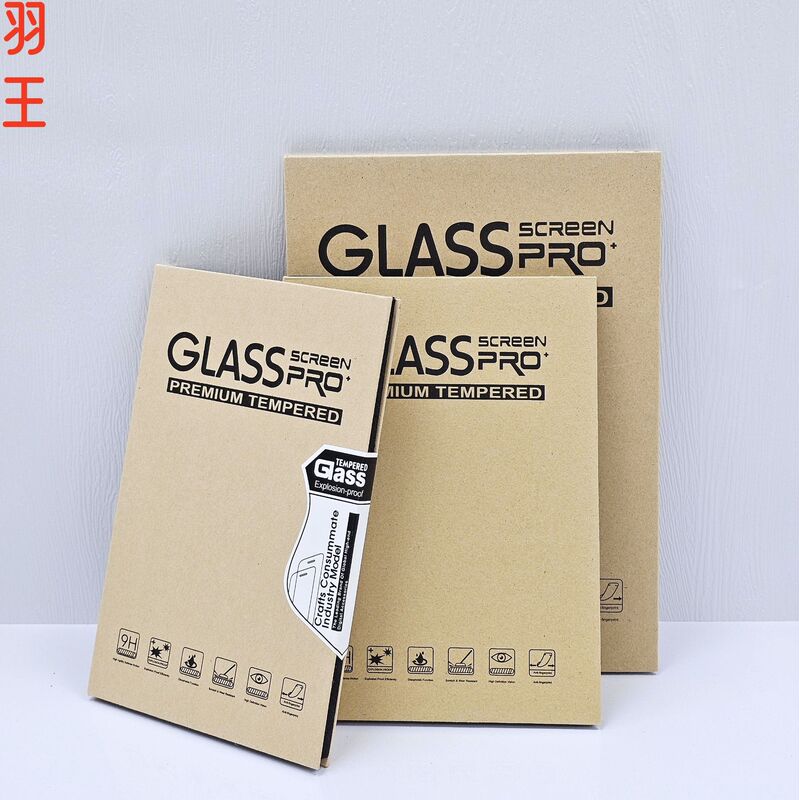 Source Factory Hot-Selling Mobile Phone Tempered Film Packaging Box, Universal Kraft Paper Packaging Box for iPad Tablet, 18 Tempered Film Boxes