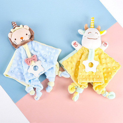 Baby Soothing Cloth Zhu Zhu Label Can Be Put in Mouth Chewing Baby Soothing Companionship Sleeping Doll Saliva Cloth Directly Supplied by Manufacturer