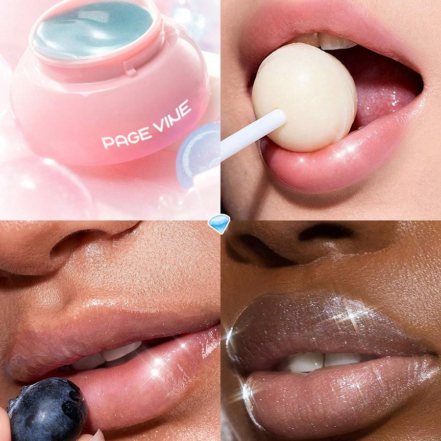 PÁGINA transfronteriza con cepillo de labios espejo esmalte de labios Amazon TK maquillaje de belleza caliente máscara de labios hidratante de larga duración impermeable