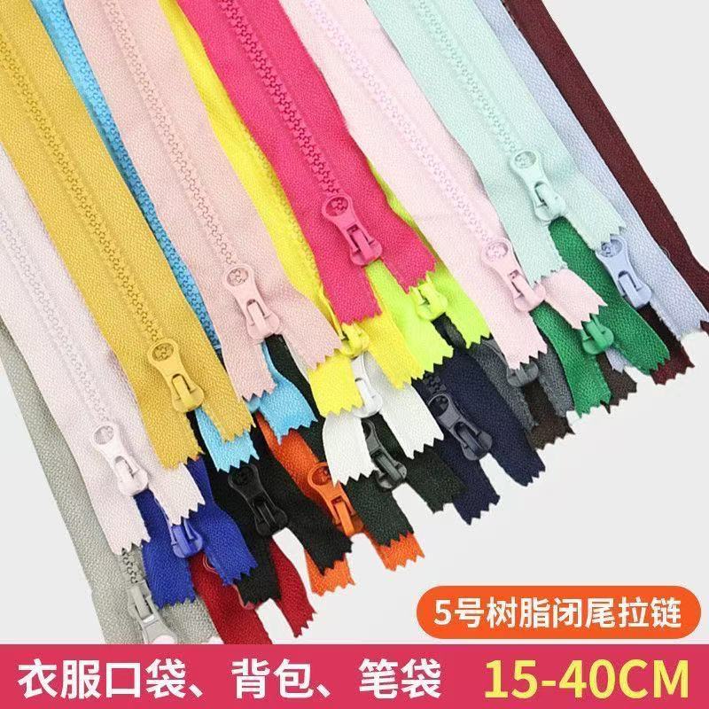 No.5 Resin Closed Tail Zipper Pocket Bag DIY Colorful Closed Tail Zipper Thick Teeth Short Zipper in stock No.5 Resin Closed Tail Zipper Pocket Bag DIY Colorful Closed Tail Zipper Thick Teeth Short Zipper in stock