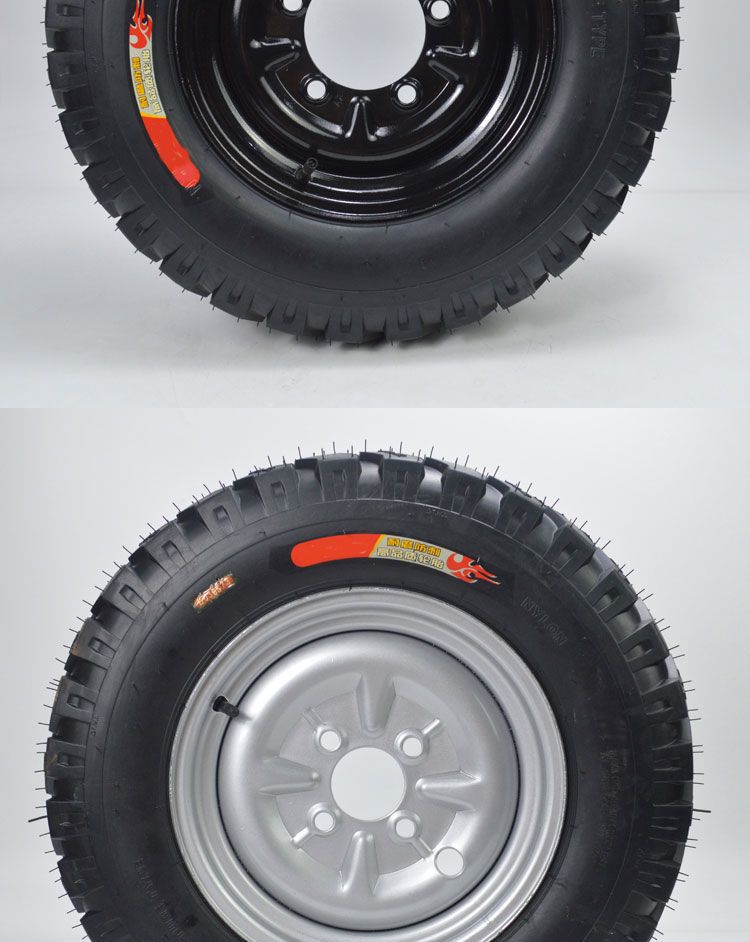 Three-wheel motorcycle tire 500-12/450-12/400-12 electric tricycle tire inner and outer tire with steel ring