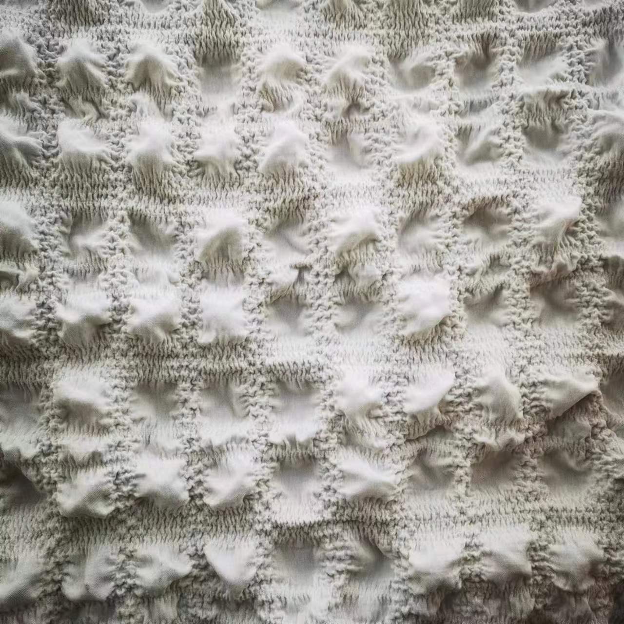 泡泡绉春风格雪纺印花面料现货 素色雪纺春夏女装复合丝面料