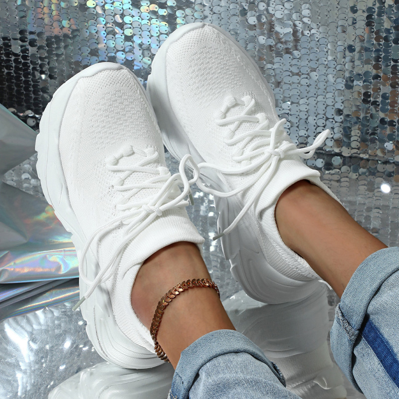 Couple's Cross-border Spring and Autumn Slip-on Fashion Casual Shoes Soft-soled Comfortable Outdoor Walking Shoes Thick-soled Flying Woven Trendy Shoes