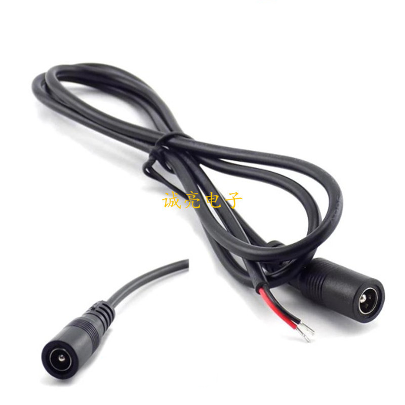 DC电源线 5.5*2.1mm母头转接连接线 监控摄像头电源线5521延长1米