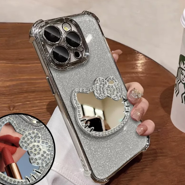 Simple airbag de cuatro esquinas para iphone15 Mickey Mirror 16ProMax funda para teléfono 13 soporte Apple 14 16