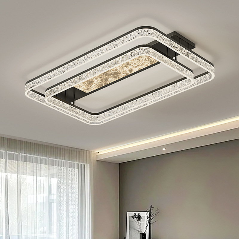 Italiano rectangular nube minimalista sala de estar lámpara de techo nuevo paquete de toda la casa moderna simple atmósfera luces de alto nivel