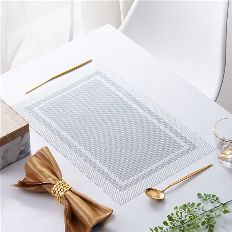Estera de mesa Teslin cubiertos domésticos almohadilla aislante térmico de alta calidad almohadilla de mesa de mesa Noruins lujoso lavado