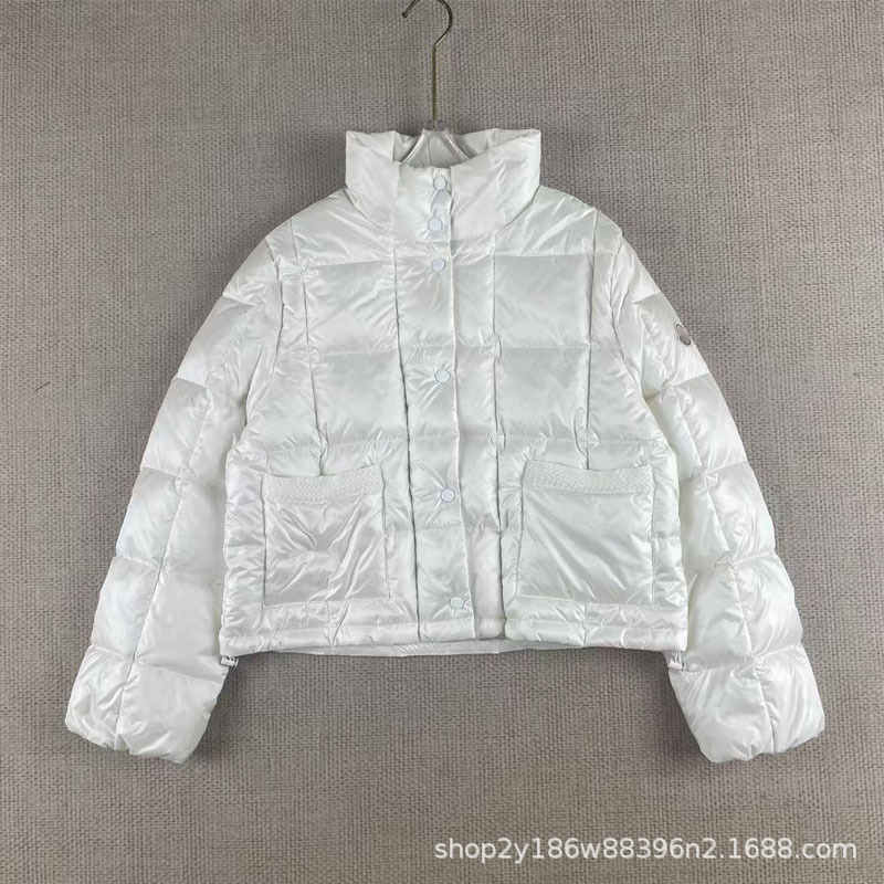 2025秋冬新款立领方格纹白月光保暖减龄俏皮羽绒服外套女|undefined