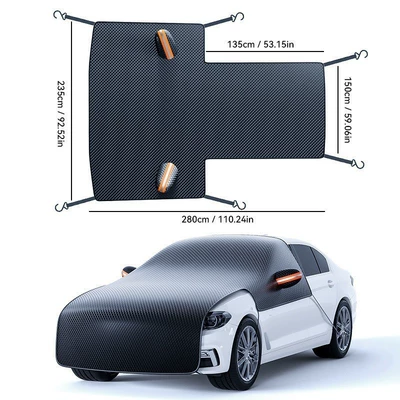 Half-Cover Car Cover, Car snow shield - car-half-cover-snow-shield