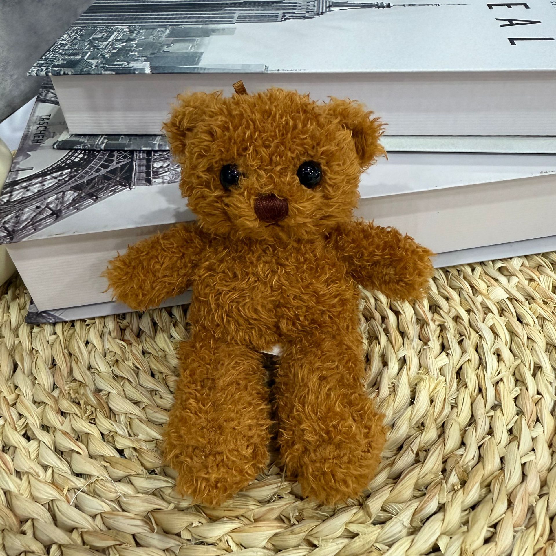 Teddy Bear juguete de peluche colgante llavero se puede imprimir LOGO Teddy Bear muñeca vestir Teddy Bear muñeca agarrar máquina de muñeca