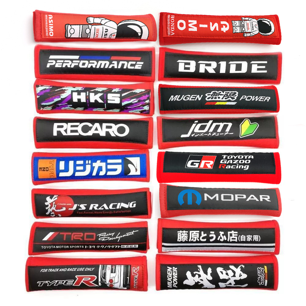 Modified Shoulder Pad Red HKS BRIDE Recao Modified Standard Car Safety Belt Cotton Shoulder Pad