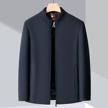 中老年羽绒服男士立领白鸭绒夹克外套可拆卸内胆冬季爸爸装厚上衣