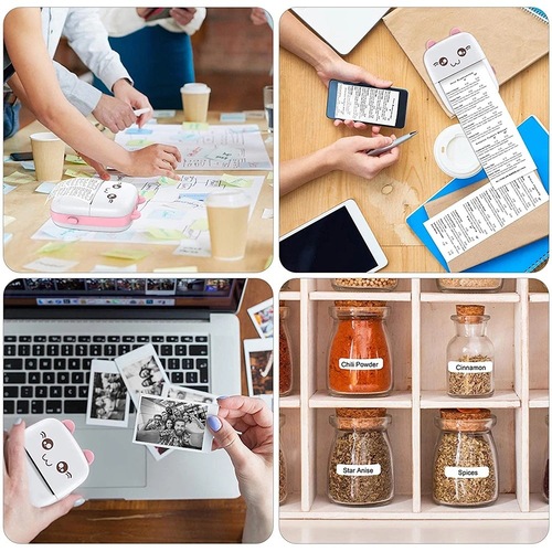 X1 Factory Wholesale Student Pocket Mini Mistake Label Portable Office Thermal Cartoon Printer Self-Adhesive Label