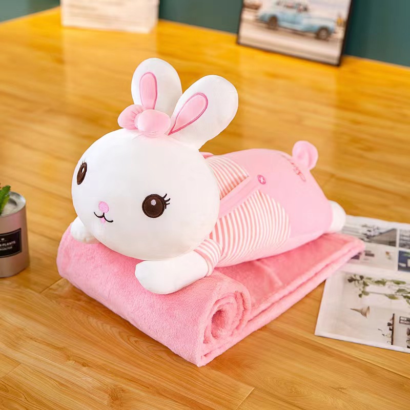 누워있는 토끼 핑크 60cm