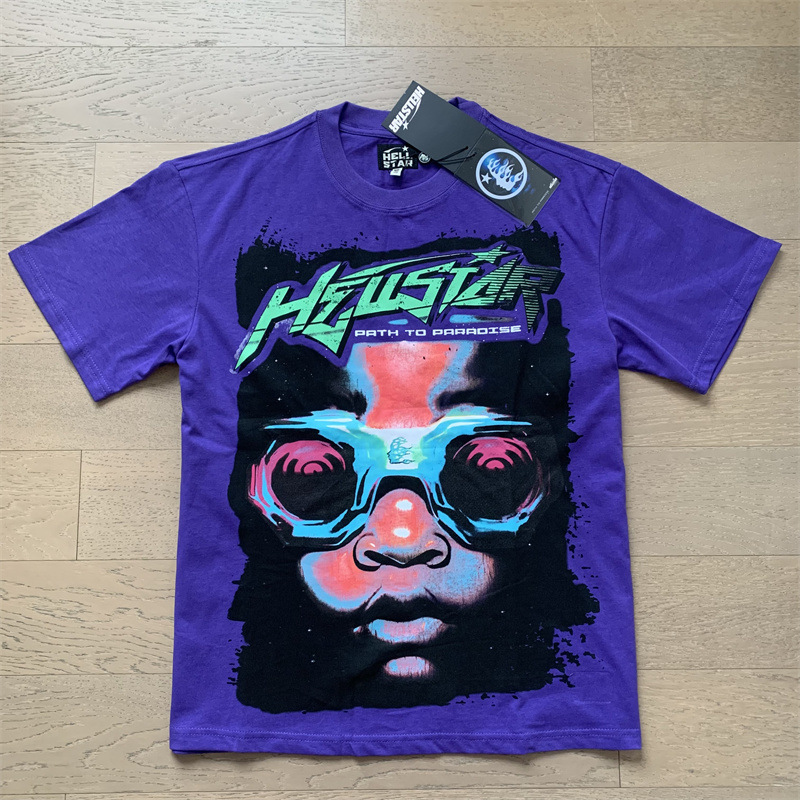 美潮地獄の星insと同じレトロなプリント上着男女のカジュアルなファッション綿の水洗い半袖tシャツ|undefined