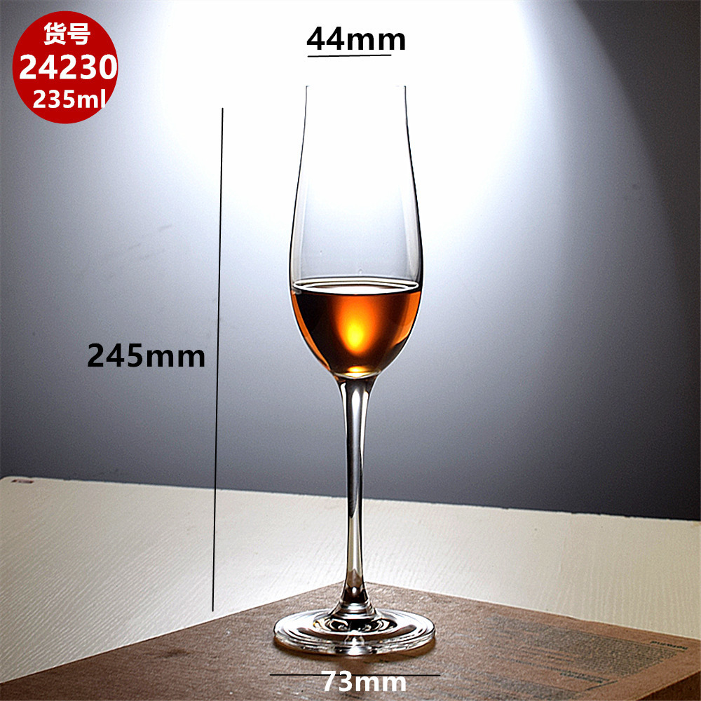 Taza de vidrio de cristal de champán taza de pie alto taza de vino espumante taza de vino caja de regalo set taza de vino taza de champán tulipán taza de pie alto