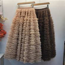 2025秋冬新款设计感重工多层蛋糕裙蓬蓬裙超仙公主裙半身长裙