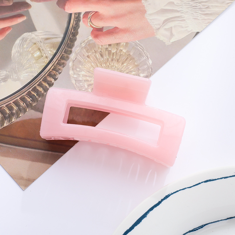 Agarre de pelo helado transfronterizo color de caramelo Cabeza trasera simple clip de pelo grande clip de tiburón de baño updo accesorios para el cabello al por mayor