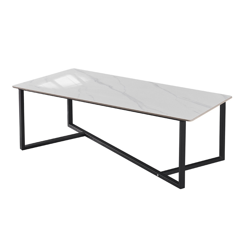 Mesa de té italiana de lujo ligero pequeño tipo de casa simple sala de estar moderna mesa de té creativa mesa de comedor mesa de té geométrica