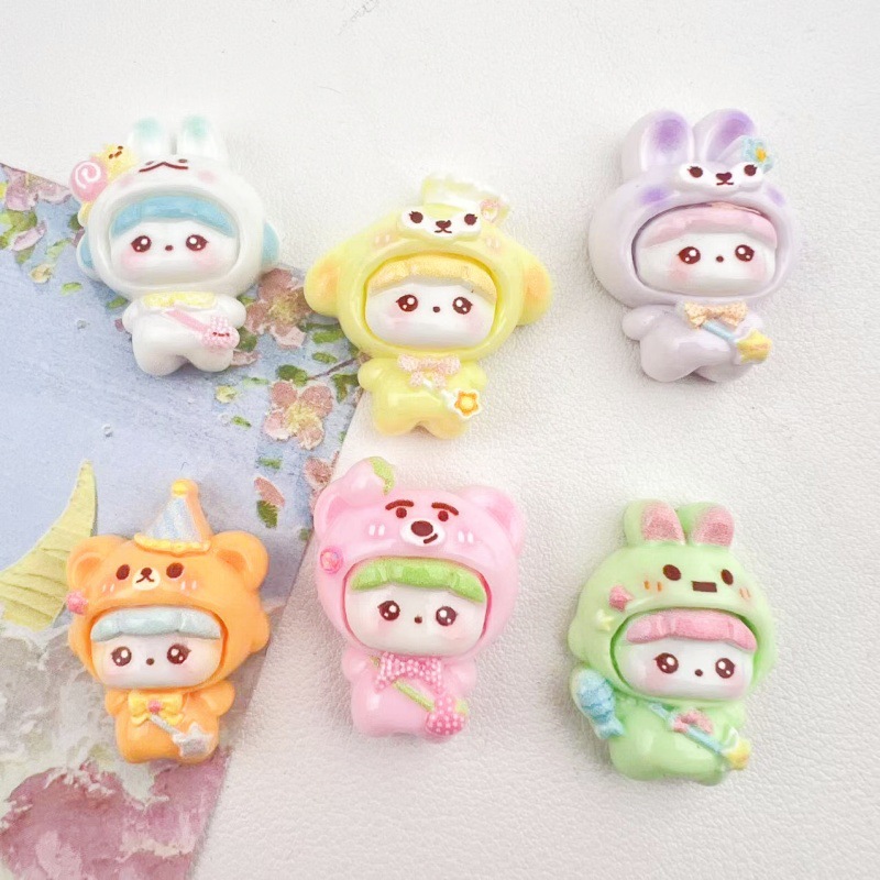 Cartoon Marine Animal Cubs DIY Jewelry Resin Accessories Cute Mobile Phone Case Trendy Toys Blind Bag Wholesale