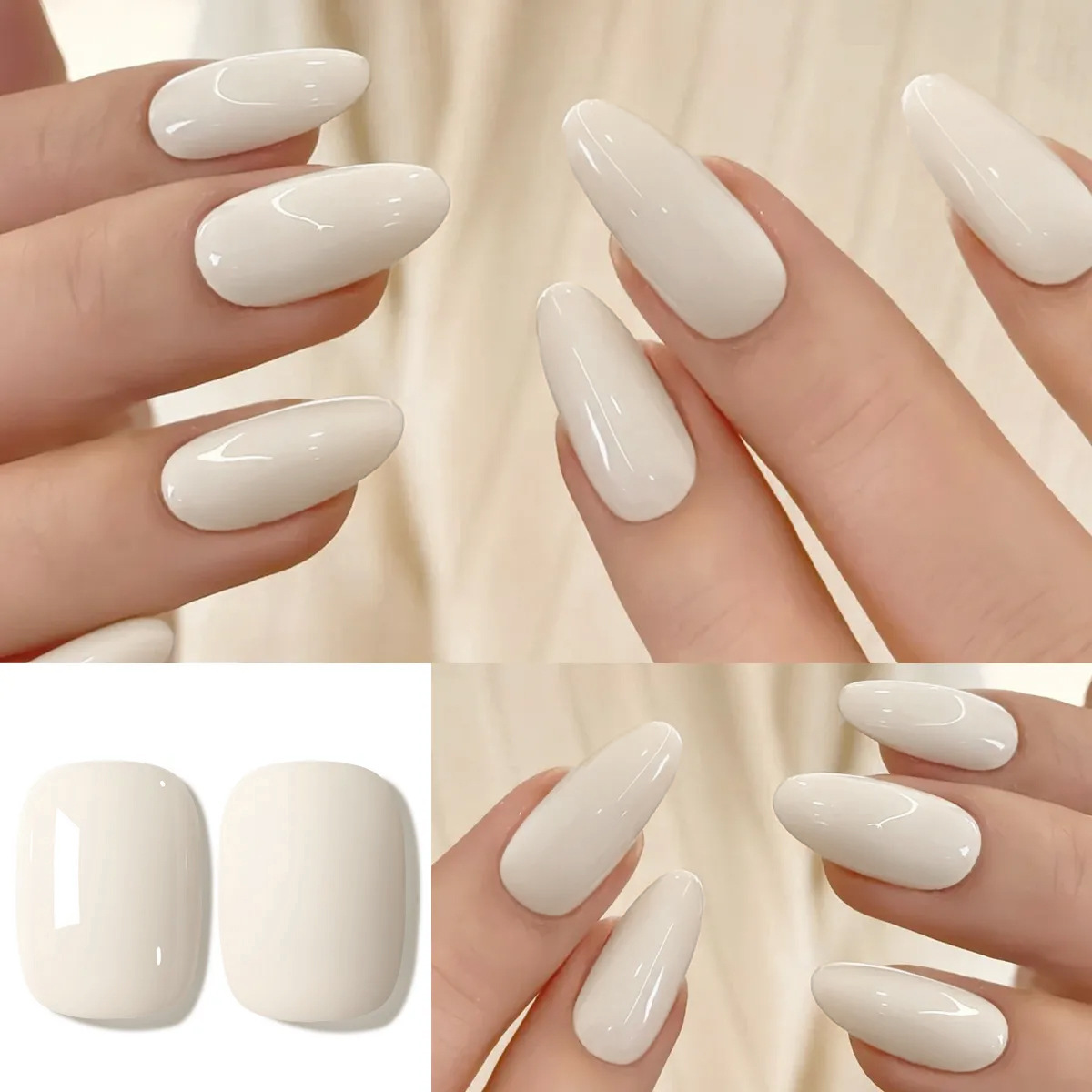 Esmalte de Uñas Gel Blanco Yogur de Secado Rápido para Manicura