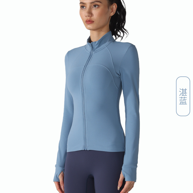 冬のベルベットのトレーニング服女性長袖スポーツランニング速乾ヨガ上着フィットネスコート秋冬ヨガ服|undefined