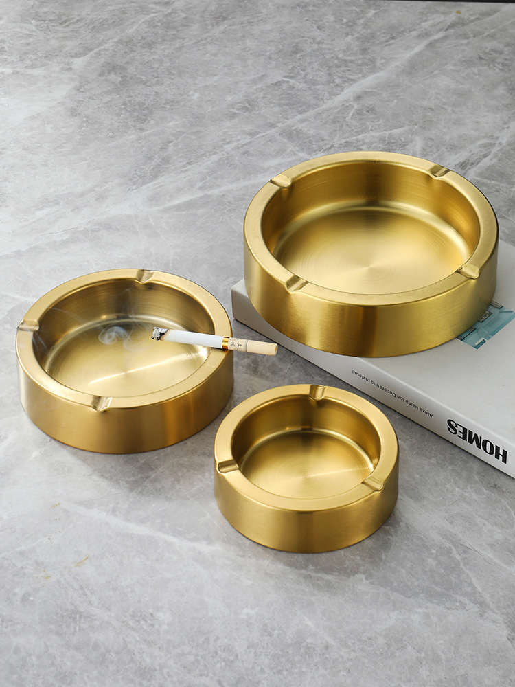 Creative trend ashtray stainless steel for living room