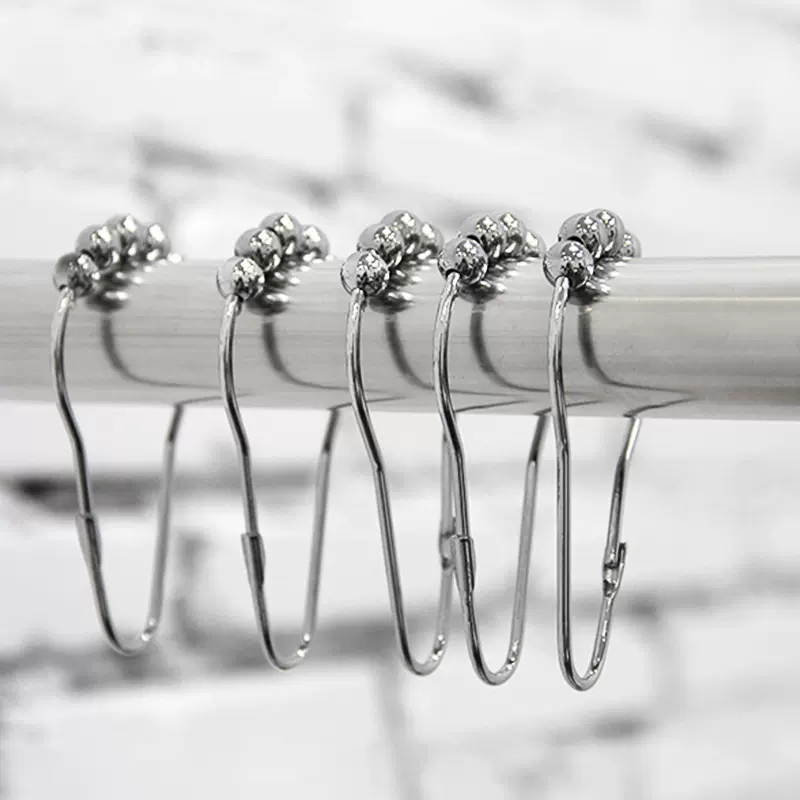 12pcs五珠葫芦挂钩浴帘门帘挂钩浴室配件套装工厂批发