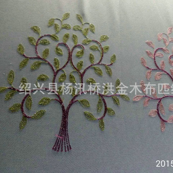 绍兴厂家绣花布料 人物毛巾绣  床单窗帘毛巾绣花布料