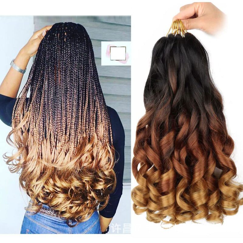 Foreign Trade Wig African Dreadlocks Loose Wave Braiding Crochet Hair Extensions Large Curly Ponytail Braided Wig