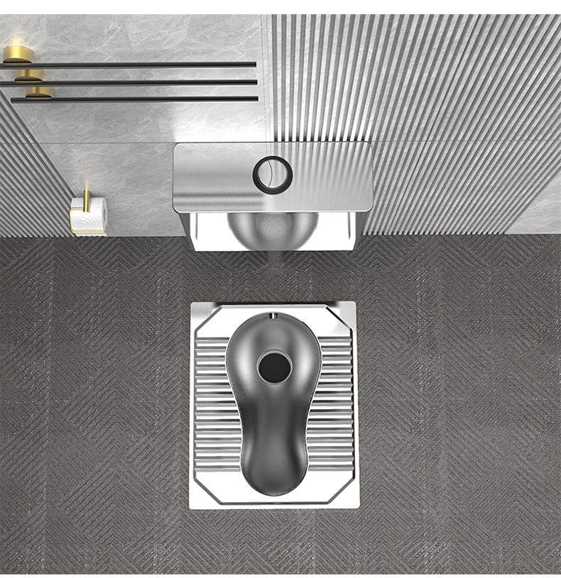 Customized prison squat toilet, school prison toilet, detention center with S-shaped anti-odor 304 stainless steel squat toilet undefined