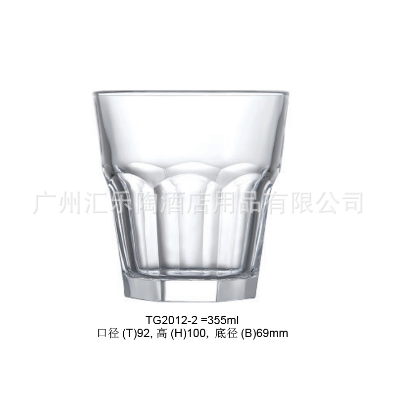 TG2012-2 팔각형 강화컵 355ML (72개/풀박스 도매)