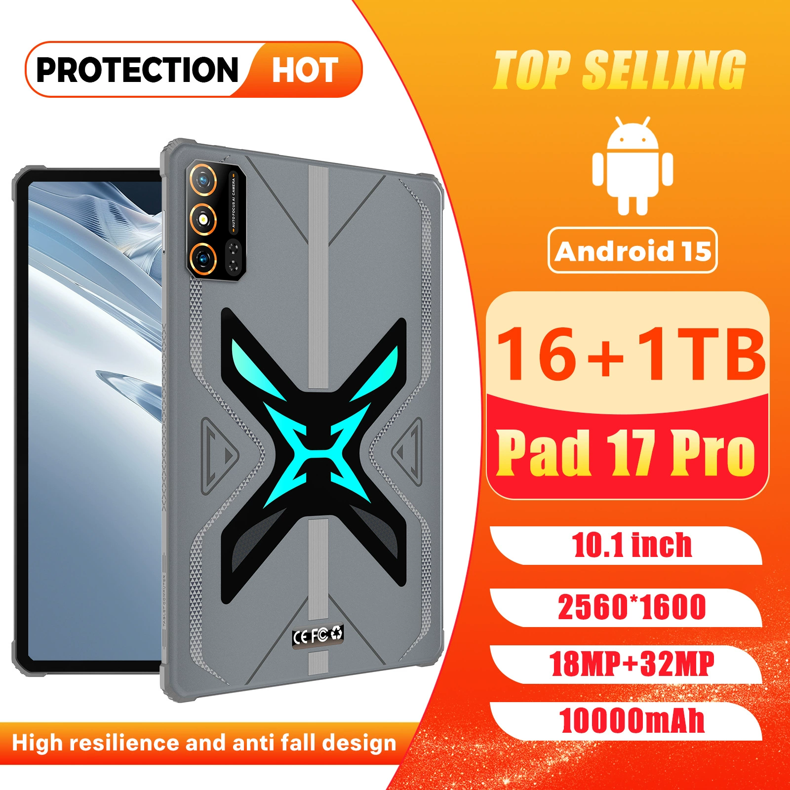 Планшет Pad17 Pro 5G с модулем расширения, полноценный доступ к сети, Google Store, загрузка приложений, видеозвонок и фото
